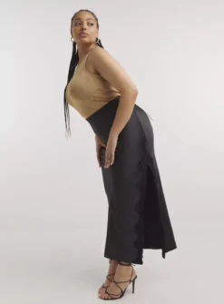 SIMPLY BE Black Satin Lace Trim Maxi Skirt 28 6 SIMPLY BE Black Satin Lace Trim Maxi Skirt 28 -Fit In Dress Sales tuc143843611 Black R Z003A