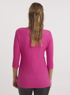 SIMPLY BE Hot Pink Textured Jersey Top 32 -Fit In Dress Sales tuc143848666 Pink R Z002A