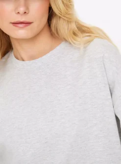 Grey Oversized Short Sleeve T-Shirt 24 -Fit In Dress Sales tuc143875242 Grey R Z003A