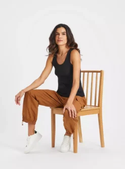 Black Classic Ribbed Vest Top 18 -Fit In Dress Sales tuc143877096 Black R Z002A