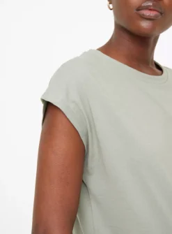 Khaki Dropped Hem T-Shirt 18 -Fit In Dress Sales tuc143897572 Khaki R Z003A 1