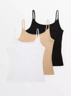 Neutral Cami Vest Top 3 Pack 16 9 Neutral Cami Vest Top 3 Pack 16 -Fit In Dress Sales tuc143900014 Multi20Coloured R Z001A