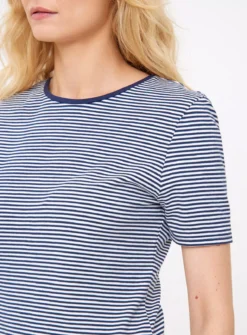 Navy Stripe Slim Fit T-Shirt 26 -Fit In Dress Sales tuc143903856 Navy R Z003A
