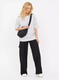 Grey Stripe Oversized T-Shirt 16 -Fit In Dress Sales tuc143908366 Grey R Z002A