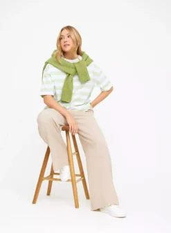 Sage Green Stripe Boxy T-Shirt 16 -Fit In Dress Sales tuc143908471 Green R Z002A