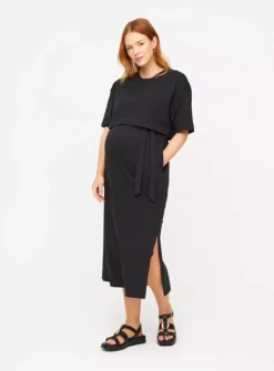 MATERNITY Black Nursing T-Shirt Dress 18 -Fit In Dress Sales tuc143924526 Black R Z001A