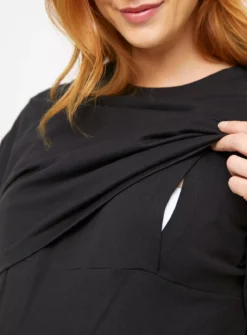 MATERNITY Black Nursing T-Shirt Dress 18 -Fit In Dress Sales tuc143924526 Black R Z003A
