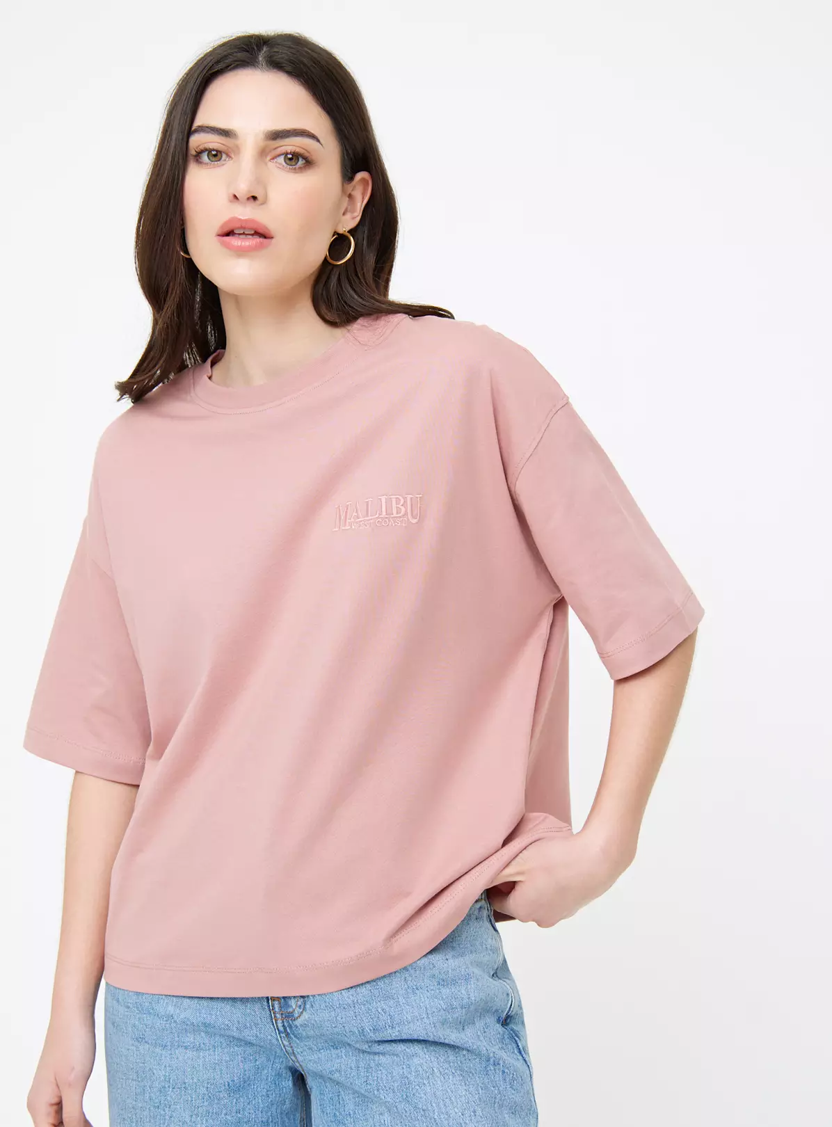 Dusky Pink Malibu Boxy T-Shirt 12 3 Dusky Pink Malibu Boxy T-Shirt 12 - Image 3