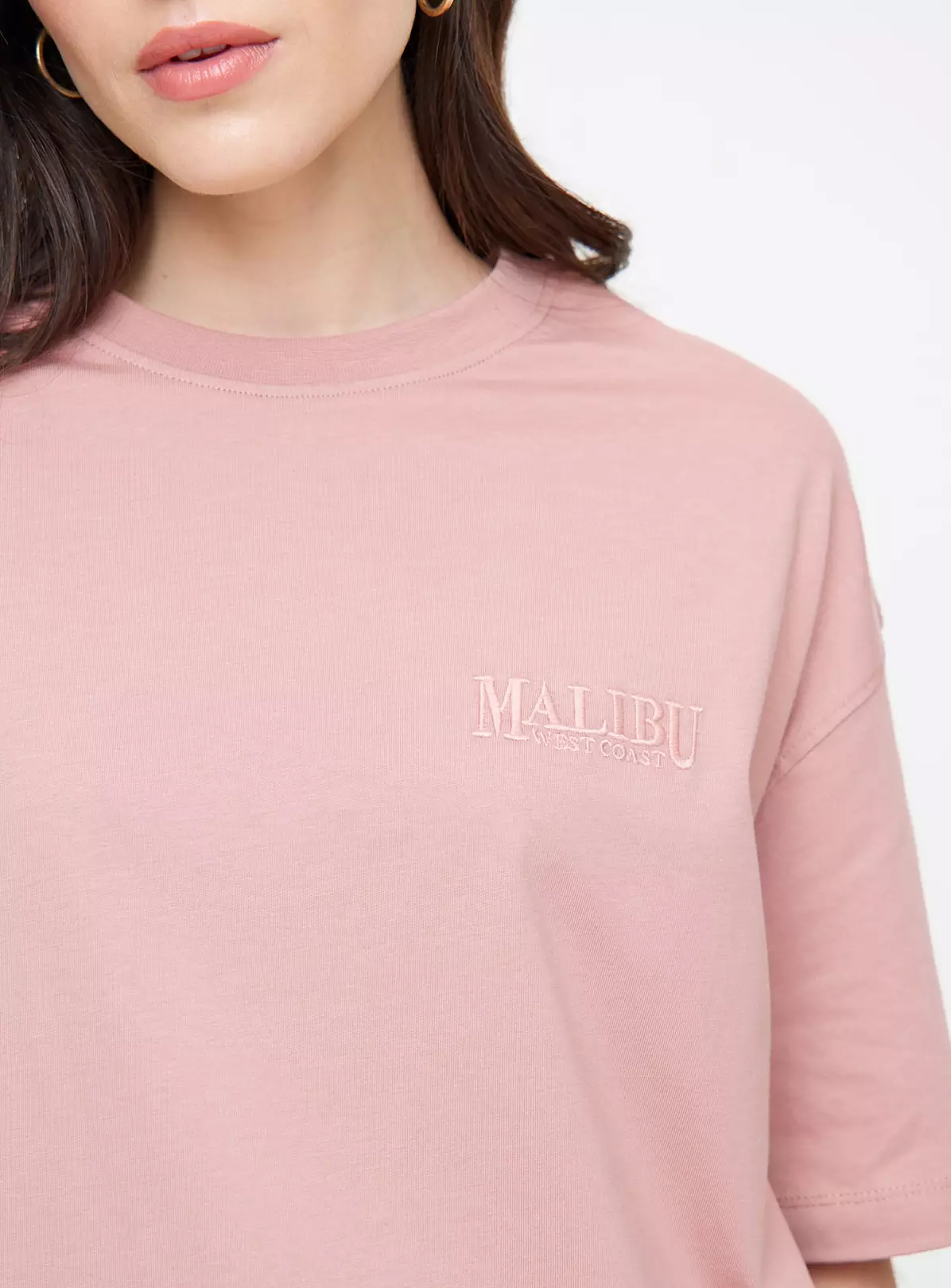 Dusky Pink Malibu Boxy T-Shirt 12 2 Dusky Pink Malibu Boxy T-Shirt 12 - Image 2