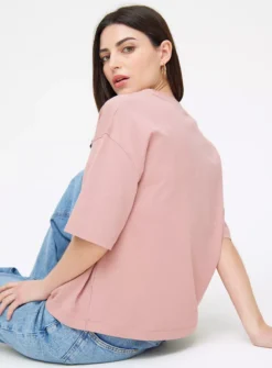 Dusky Pink Malibu Boxy T-Shirt 12 7 Dusky Pink Malibu Boxy T-Shirt 12 -Fit In Dress Sales tuc143964595 Pink R Z004A