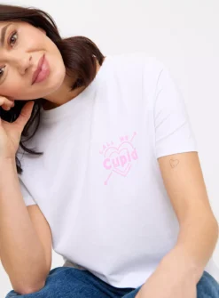 White Call Me Cupid T-Shirt 22 -Fit In Dress Sales tuc143964886 White R Z003A 1