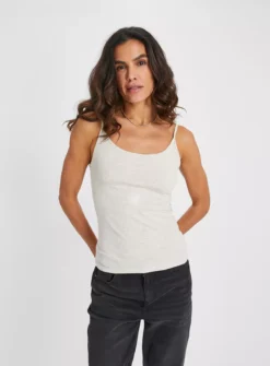 Grey Marl Cami Vest Tops 2 Pack 10