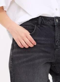 Black Washed Denim Boy Shorts 22