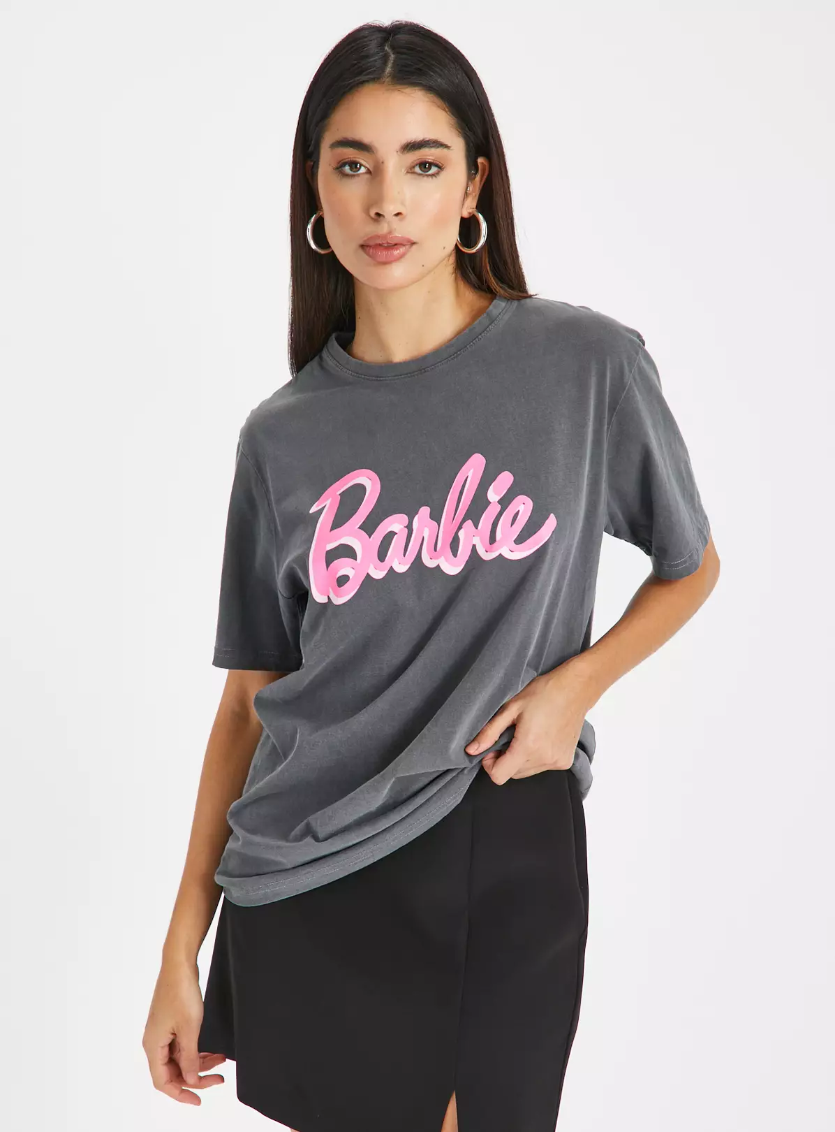 Barbie Dark Grey T-Shirt S 2 Barbie Dark Grey T-Shirt S - Image 2