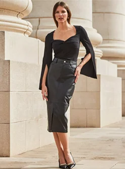 SOSANDAR Split Sleeve Top 12