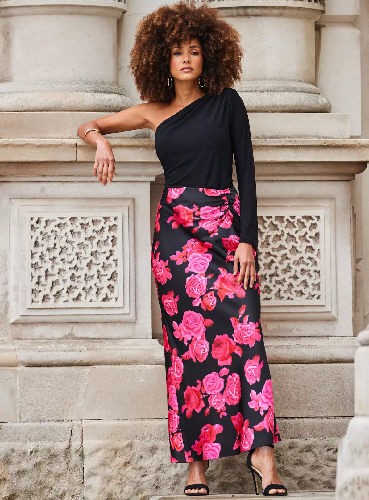 SOSANDAR Satin Slip Skirt With Ruching 16 2 SOSANDAR Satin Slip Skirt With Ruching 16 - Image 2