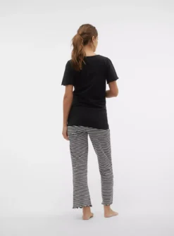 MAMALICIOUS Holly Tess Short Sleeve Jersey Pyjamas Set M