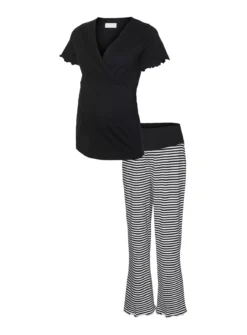 MAMALICIOUS Holly Tess Short Sleeve Jersey Pyjamas Set M -Fit In Dress Sales tuc144035114 Multi20Coloured R Z006A 1