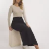 SIMPLY BE Black Wash Denim Maxi Skirt 28