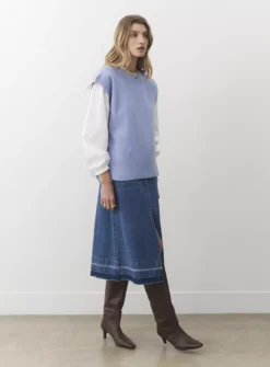 FINERY Ava Knitted Vest 10 10 FINERY Ava Knitted Vest 10 -Fit In Dress Sales tuc144050251 Blue R Z003A 1