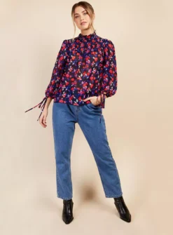 VOGUE WILLIAMS Floral Top 12 8 VOGUE WILLIAMS Floral Top 12 -Fit In Dress Sales tuc144057209 Blue R Z002A