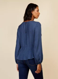 VOGUE WILLIAMS Blue Spot Top 16 8 VOGUE WILLIAMS Blue Spot Top 16 -Fit In Dress Sales tuc144059634 Blue R Z004A