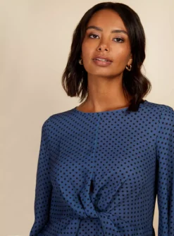 VOGUE WILLIAMS Blue Spot Top 16 7 VOGUE WILLIAMS Blue Spot Top 16 -Fit In Dress Sales tuc144059634 Blue R Z005A