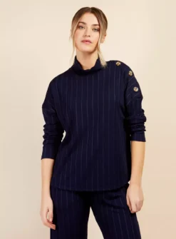 VOGUE WILLIAMS Navy Rib Top XL -Fit In Dress Sales tuc144060740 Navy R Z002A