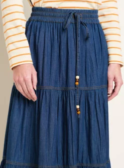 BRAKEBURN Denim Maxi Skirt 16 9 BRAKEBURN Denim Maxi Skirt 16 -Fit In Dress Sales tuc144063481 Blue R Z004A