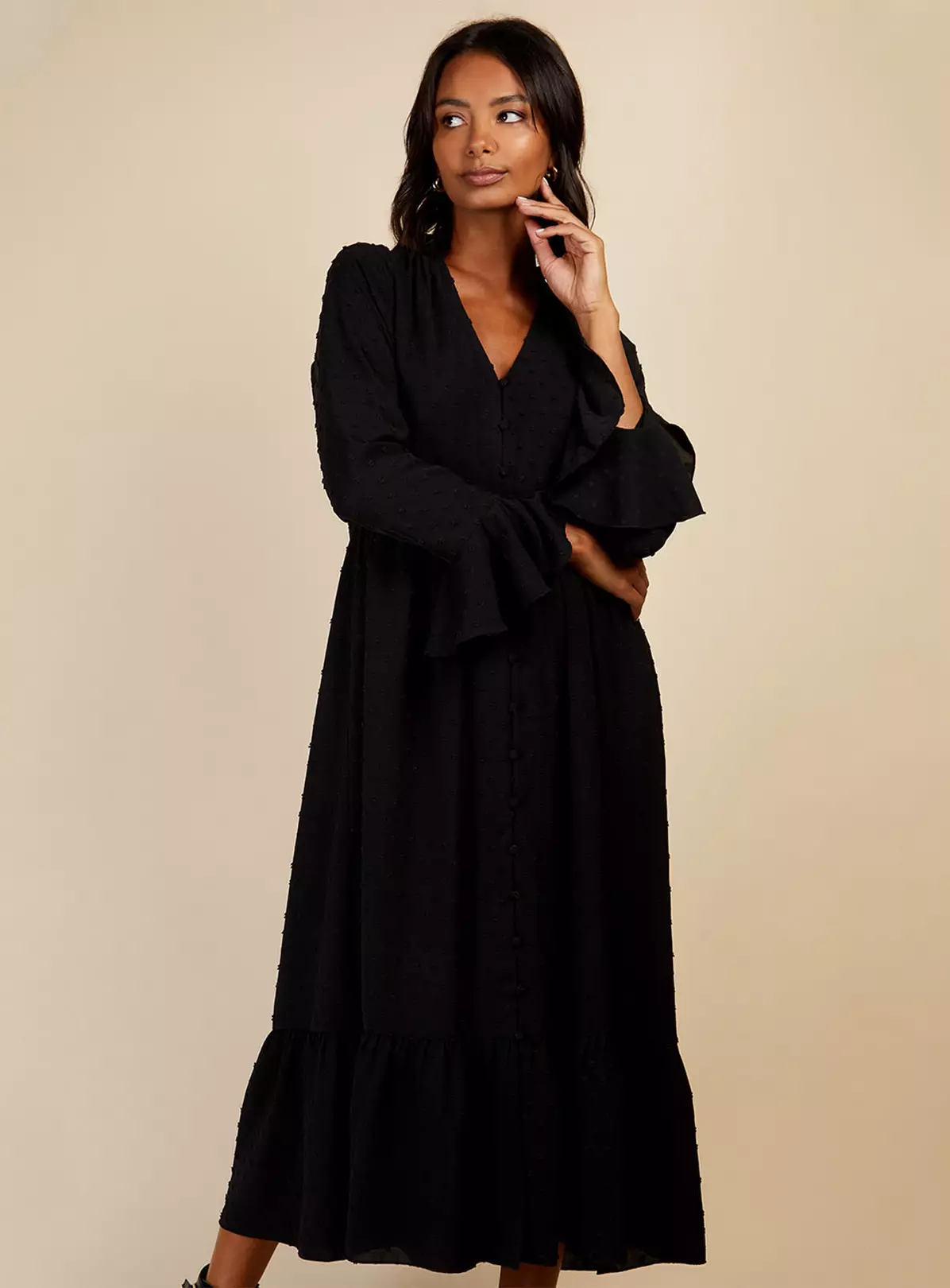 VOGUE WILLIAMS Black Texture Midaxi 18 3 VOGUE WILLIAMS Black Texture Midaxi 18 - Image 3