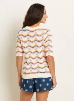 BRAKEBURN Rainbow Wave Knitted Tee 20