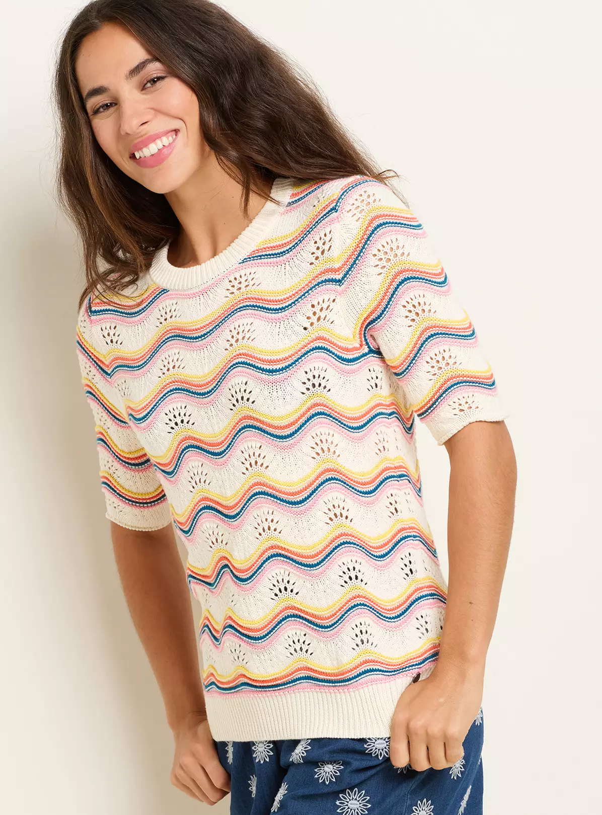 BRAKEBURN Rainbow Wave Knitted Tee 20 5 BRAKEBURN Rainbow Wave Knitted Tee 20 - Image 5