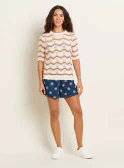 BRAKEBURN Rainbow Wave Knitted Tee 20 7 BRAKEBURN Rainbow Wave Knitted Tee 20 -Fit In Dress Sales tuc144065081 Multi20Coloured R Z004A