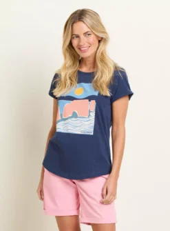 BRAKEBURN Landscape T-Shirt 8 7 BRAKEBURN Landscape T-Shirt 8 -Fit In Dress Sales tuc144103164 Navy R Z001A