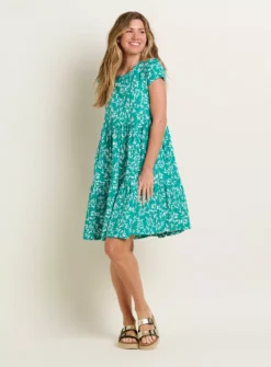 BRAKEBURN Bamboo Leaves Tiered Dress 18