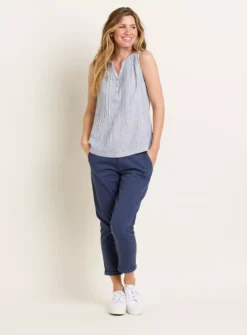 BRAKEBURN Madison Stripe Textured Vest 14 -Fit In Dress Sales tuc144111359 Blue R Z004A