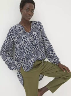 FATFACE Georgie Patchwork Geo Tunic 16 -Fit In Dress Sales tuc144135721 Navy R Z001A 1