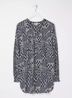 FATFACE Georgie Patchwork Geo Tunic 16 -Fit In Dress Sales tuc144135721 Navy R Z005A 1