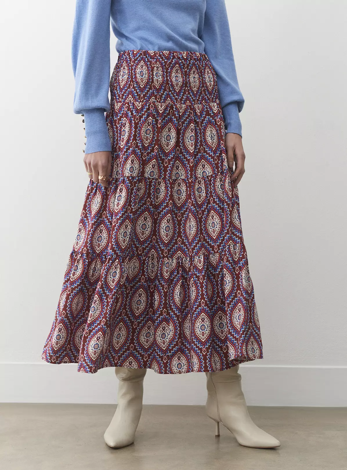 FINERY Pink Paisley Daniela Skirt 18 2 FINERY Pink Paisley Daniela Skirt 18 - Image 2