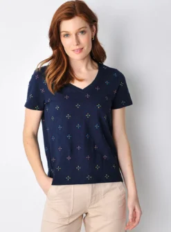 BURGS Brocton Womens V Neck T Shirt Navy 14 9 BURGS Brocton Womens V Neck T Shirt Navy 14 -Fit In Dress Sales tuc144144599 Navy R Z001A