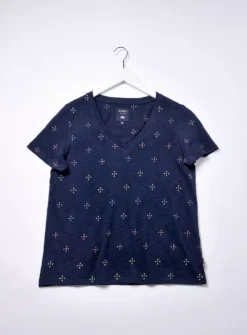 BURGS Brocton Womens V Neck T Shirt Navy 14 7 BURGS Brocton Womens V Neck T Shirt Navy 14 -Fit In Dress Sales tuc144144599 Navy R Z005A