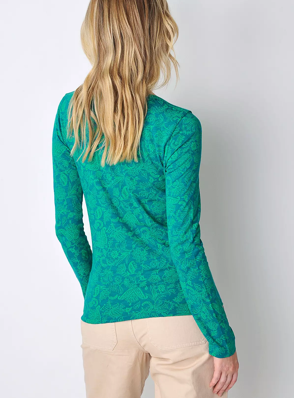 BURGS Carey Womens Boat Neck Ls Tee - Green 14 5 BURGS Carey Womens Boat Neck Ls Tee - Green 14 - Image 5