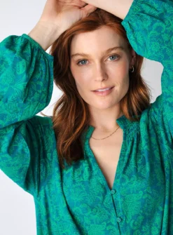 BURGS Sands Womens Button Front Mini Swing Dress Green 10