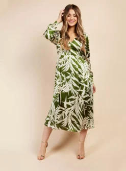 VOGUE WILLIAMS Green Print Midaxi 14 9 VOGUE WILLIAMS Green Print Midaxi 14 -Fit In Dress Sales tuc144154412 Green R Z001A