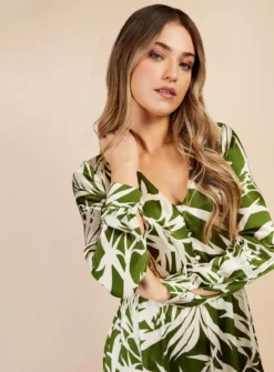 VOGUE WILLIAMS Green Print Midaxi 14