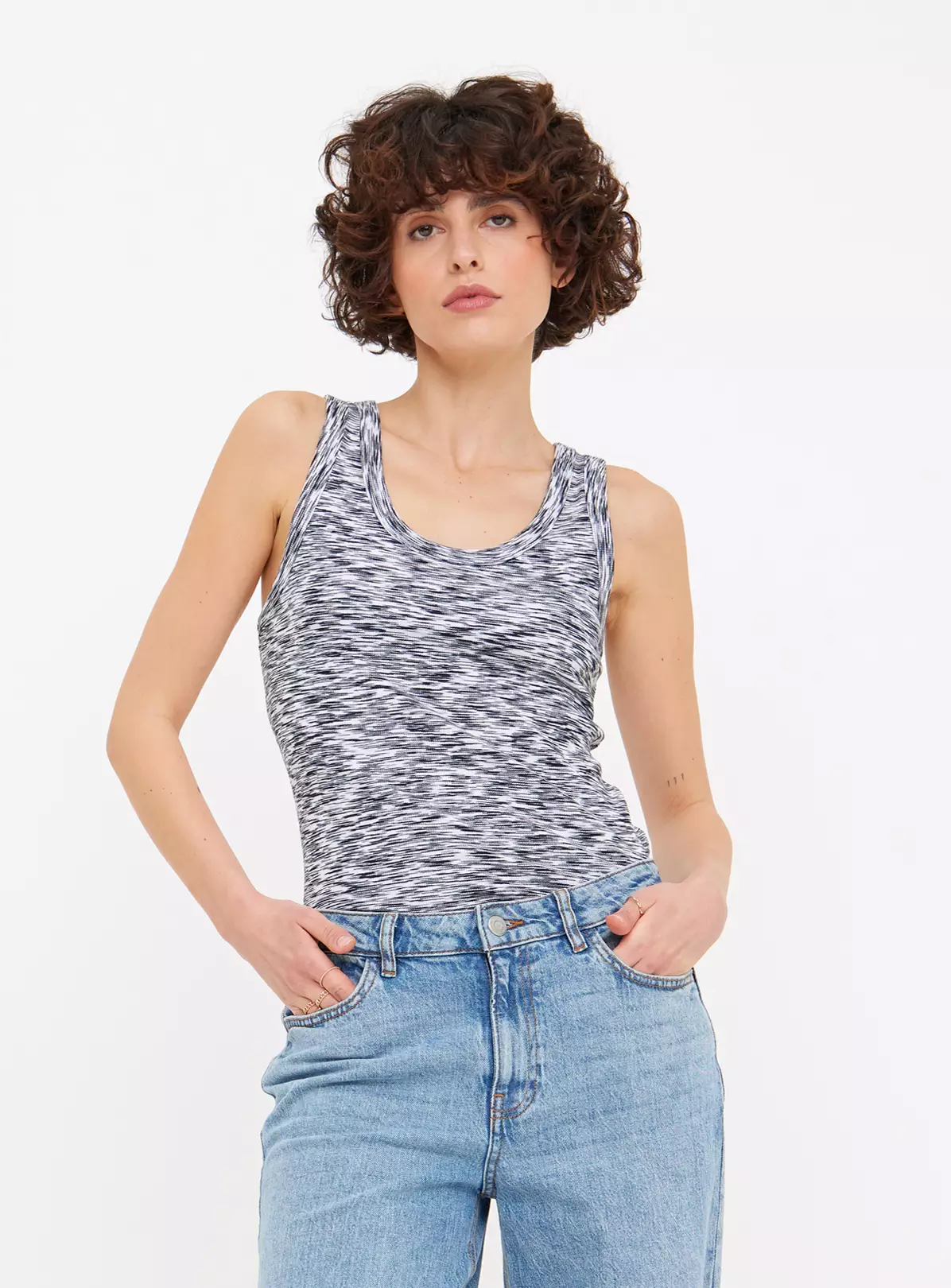 Mono Space Dye Ribbed Vest Top 22 1 Mono Space Dye Ribbed Vest Top 22