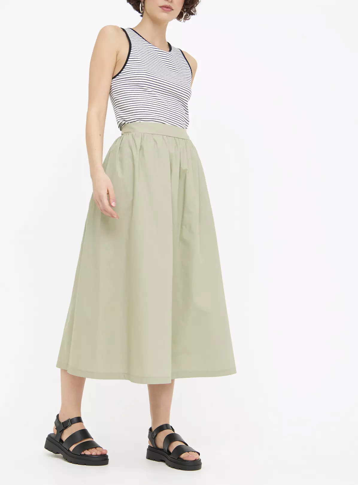Khaki Full Maxi Skirt 16 4 Khaki Full Maxi Skirt 16 - Image 4