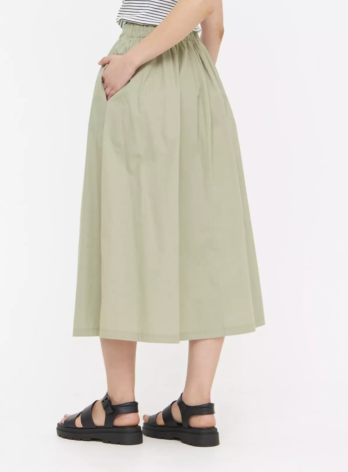 Khaki Full Maxi Skirt 16 2 Khaki Full Maxi Skirt 16 - Image 2