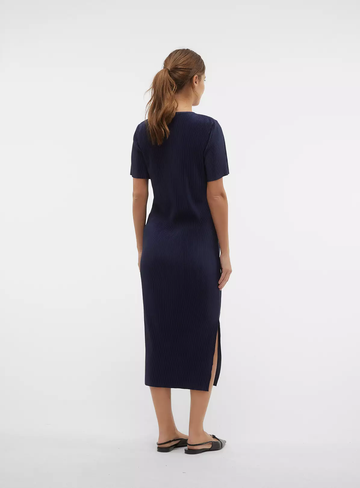 MAMALICIOUS Cana Short Sleeve Jersey Plisse Midi Dress XXL 5 MAMALICIOUS Cana Short Sleeve Jersey Plisse Midi Dress XXL - Image 5