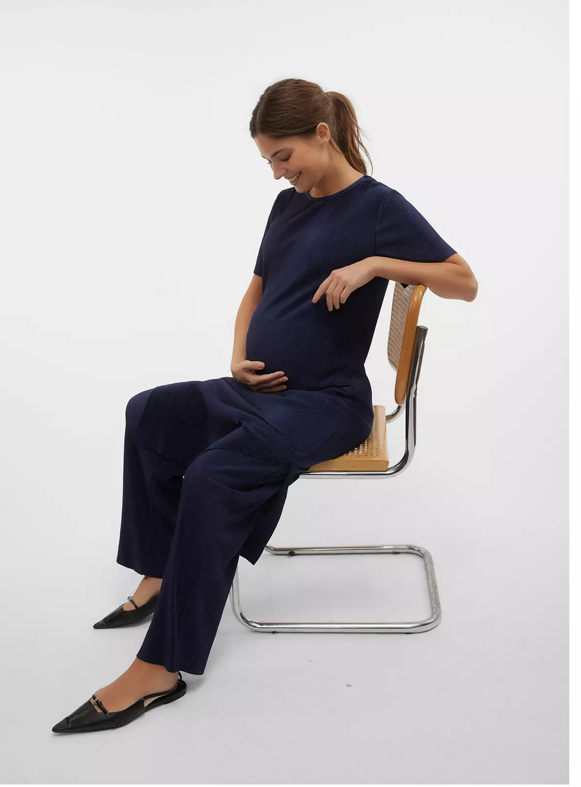 MAMALICIOUS Cana Short Sleeve Jersey Plisse Midi Dress XXL 6 MAMALICIOUS Cana Short Sleeve Jersey Plisse Midi Dress XXL - Image 6